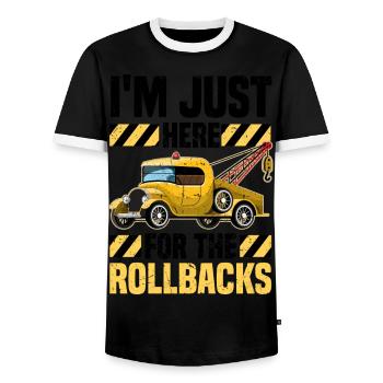 Abschleppwagen | Abschlepper Auto Panne Geschenke - Männer Kontrast-T-Shirt - Schwarz/Weiß - Vorne - AI Model Female 172 light (172cm) & AI Model Male 178 light (178cm)