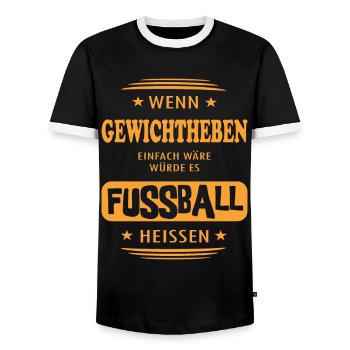 Wenn Gewichtheben einfach wäre - Männer Kontrast-T-Shirt - Schwarz/Weiß - Vorne - AI Model Female 172 light (172cm) & AI Model Male 178 light (178cm)