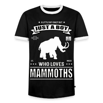 Just a Boy who loves Mammut Outfit - Men's Ringer Shirt - black/white - Front - AI Model Female 172 light (172cm) & AI Model Male 178 light (178cm)