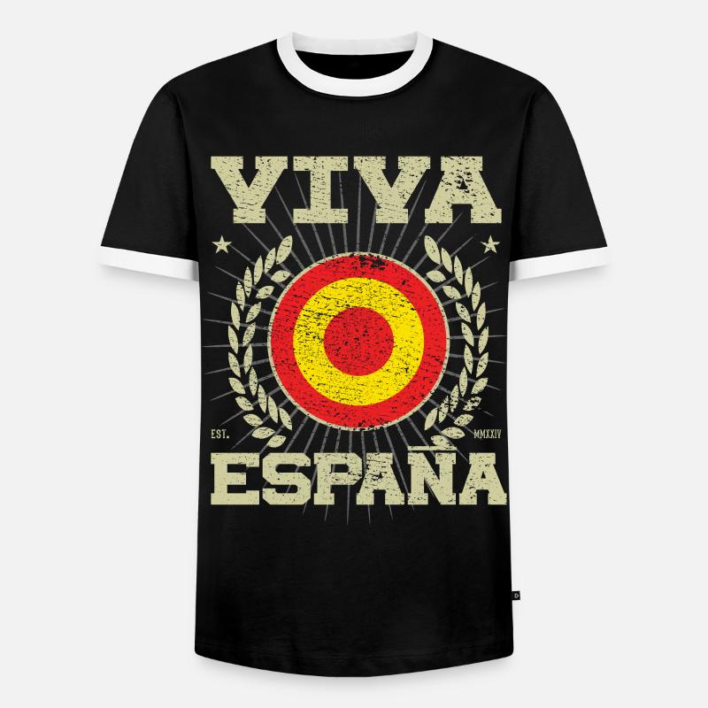 Cooles Spanien Design - Männer Kontrast-T-Shirt - Schwarz/Weiß