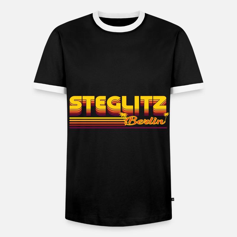 cool Steglitz Berlin district design - Men's Ringer Shirt - black/white