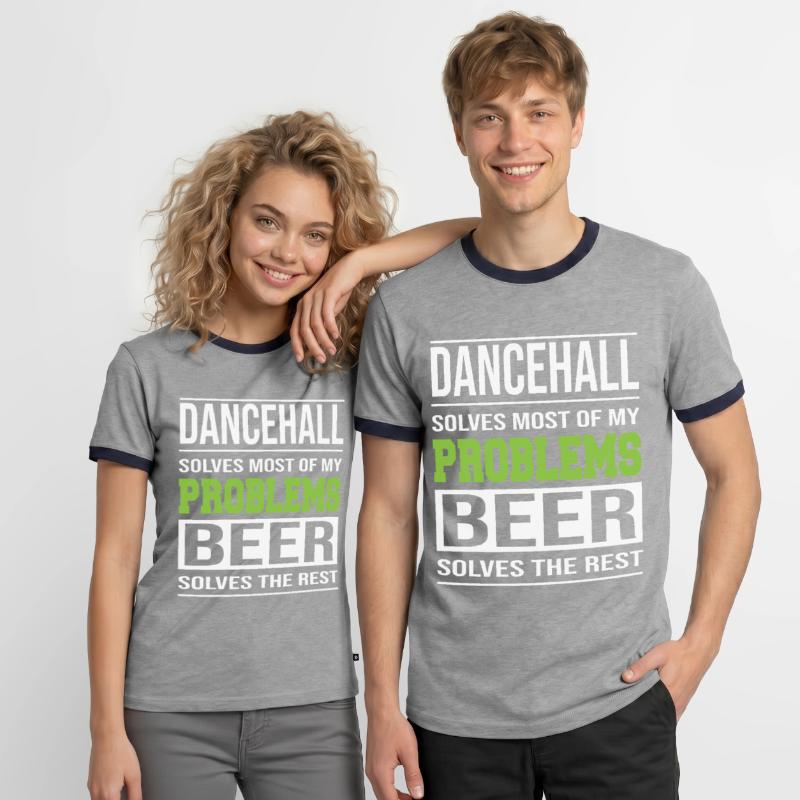 Dancehall solves problems, beer solves the rest Men's Ringer Shirt