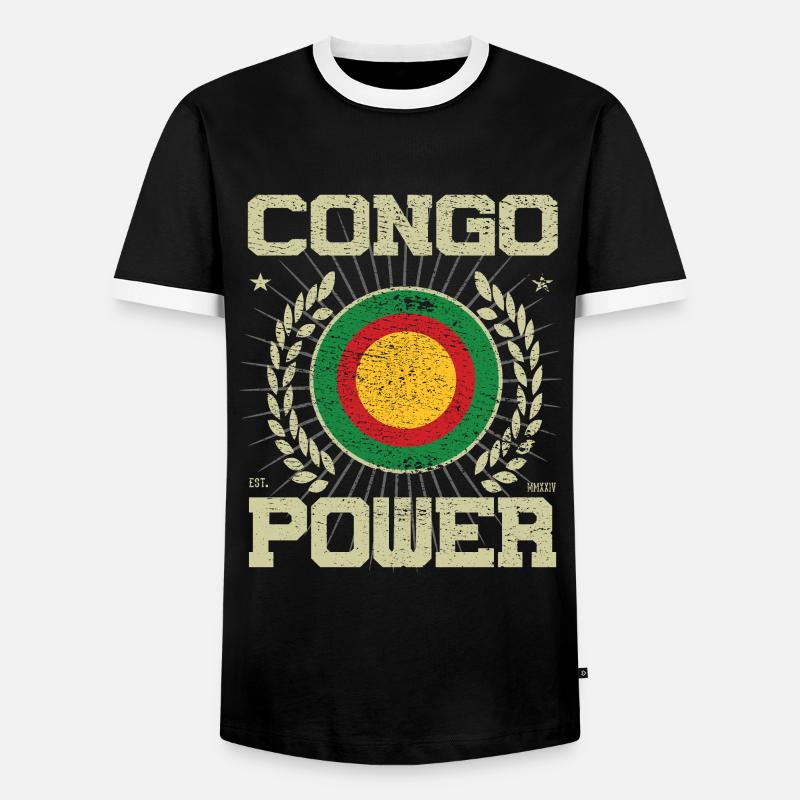 Cool Congo Design - T-shirt contrasté Homme - noir/blanc