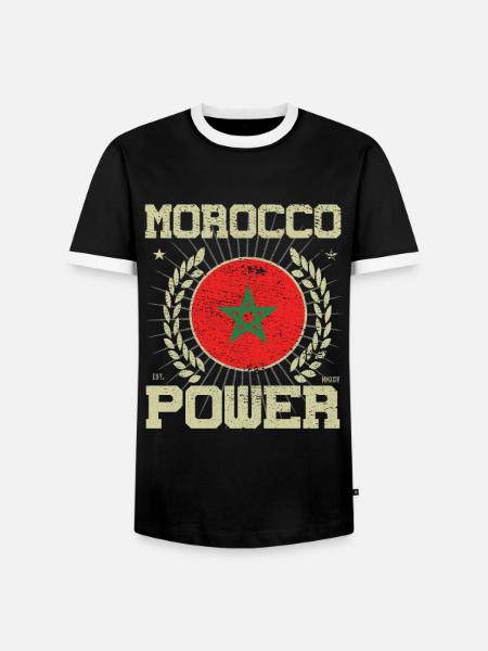 Design marocain cool - T-shirt contrasté Homme - noir/blanc