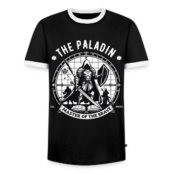 Rollenspiel Paladin Design für den Rollenspieler - Männer Kontrast-T-Shirt - Schwarz/Weiß - Vorne - AI Model Female 172 light (172cm) & AI Model Male 178 light (178cm)