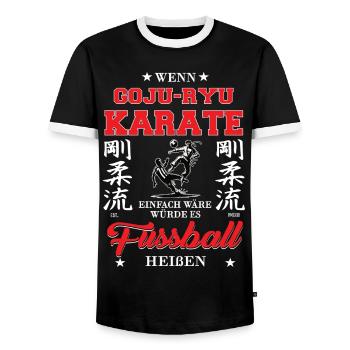 Wenn Goju-Ryu Karate einfach wäre - Männer Kontrast-T-Shirt - Schwarz/Weiß - Vorne - AI Model Female 172 light (172cm) & AI Model Male 178 light (178cm)