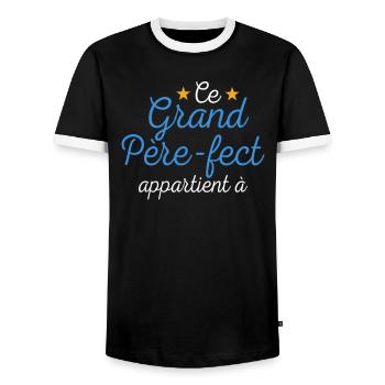 Ce Grand-Pèrefect appartient à Cadeau Personnalisé - T-shirt contrasté Homme - noir/blanc - Devant - AI Model Female 172 light (172cm) & AI Model Male 178 light (178cm)