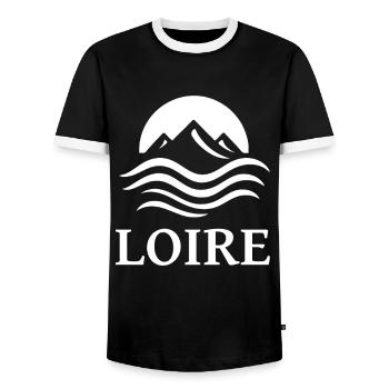 cool Loire River design for the rivers fan - Men's Ringer Shirt - black/white - Front - AI Model Female 172 light (172cm) & AI Model Male 178 light (178cm)
