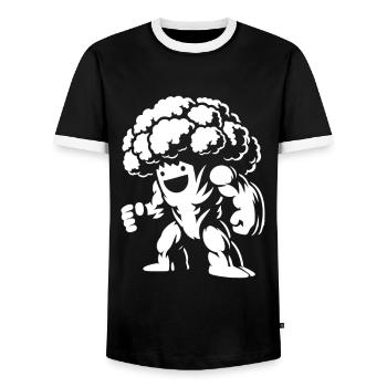 Blumenkohl - Starkes Gemüse Design - Männer Kontrast-T-Shirt - Schwarz/Weiß - Vorne - AI Model Female 172 light (172cm) & AI Model Male 178 light (178cm)