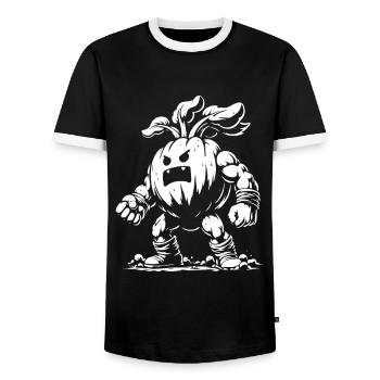 Conception de citrouille monstre, parfaite pour Halloween - T-shirt contrasté Homme - noir/blanc - Devant - AI Model Female 172 light (172cm) & AI Model Male 178 light (178cm)