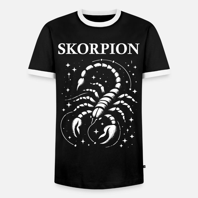 Sternzeichen Skorpion Design - Männer Kontrast-T-Shirt - Schwarz/Weiß