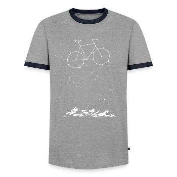 Constellation Bike - T-shirt contrasté Homme - gris/marine  - Devant - AI Model Female 172 light (172cm) & AI Model Male 178 light (178cm)
