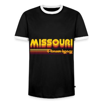 cool Missouri États-Unis États design - T-shirt contrasté Homme - noir/blanc - Devant - AI Model Female 172 light (172cm) & AI Model Male 178 light (178cm)