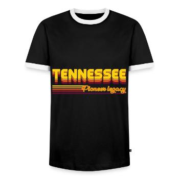 cooles Tennessee USA Bundesstaaten Design - Männer Kontrast-T-Shirt - Schwarz/Weiß - Vorne - AI Model Female 172 light (172cm) & AI Model Male 178 light (178cm)