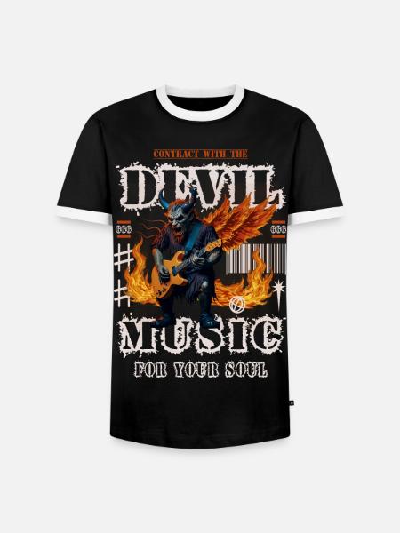 Devil Rock Music - Men's Ringer Shirt - black/white