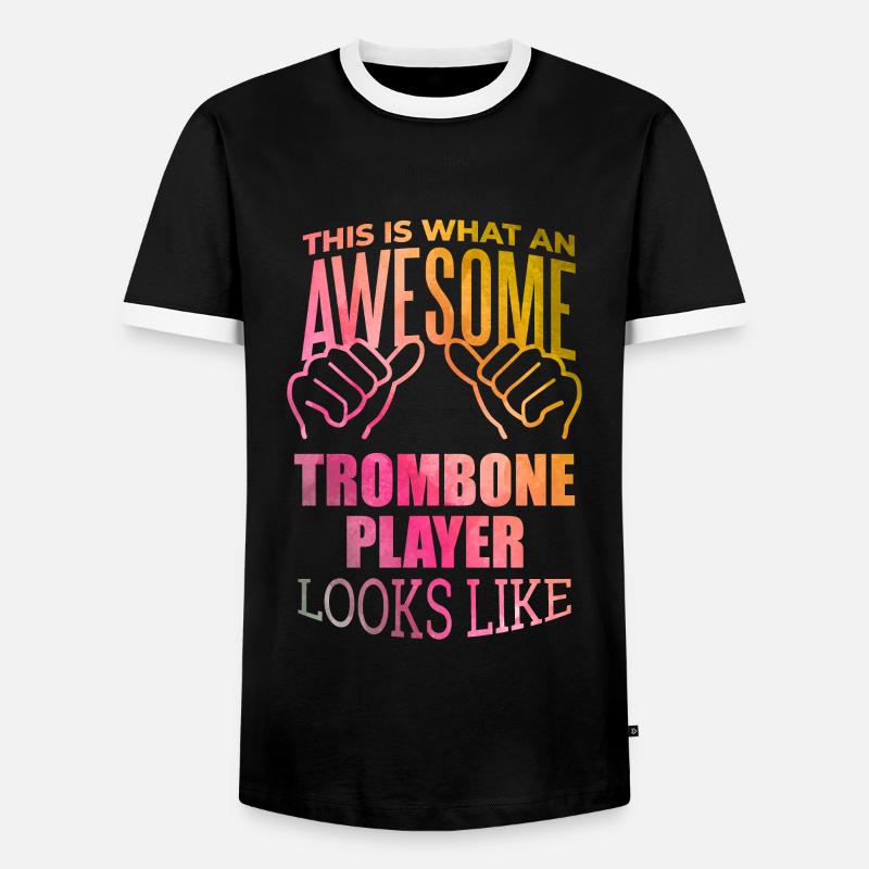 Trombone - Men's Ringer Shirt - black/white