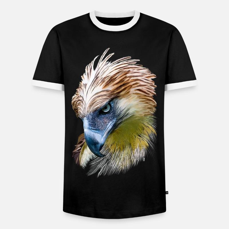 Eagle - Men's Ringer Shirt - black/white