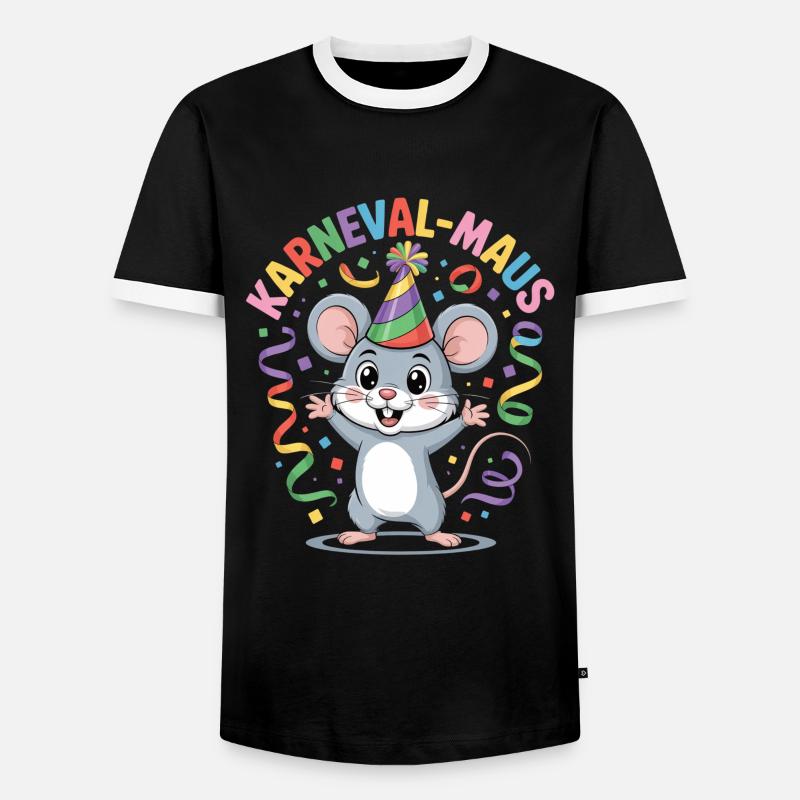 CARNIVAL MOUSE - Men's Ringer Shirt - black/white
