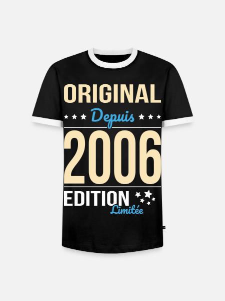 Original seit 2006 – 20-jähriges Jubiläum - Männer Kontrast-T-Shirt - Schwarz/Weiß