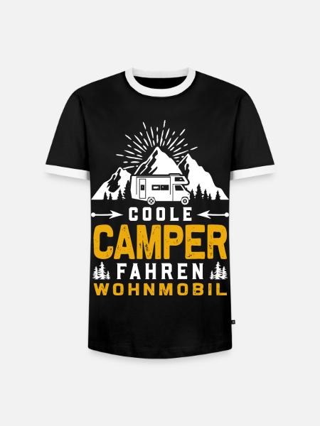 Coole Camper fahren Wohnmobil - Männer Kontrast-T-Shirt - Schwarz/Weiß