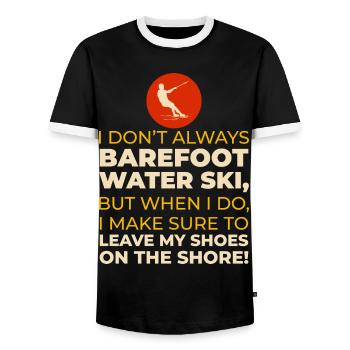 Pieds nus Ski nautique Sports extrêmes Pieds nus - T-shirt contrasté Homme - noir/blanc - Devant - AI Model Female 172 light (172cm) & AI Model Male 178 light (178cm)
