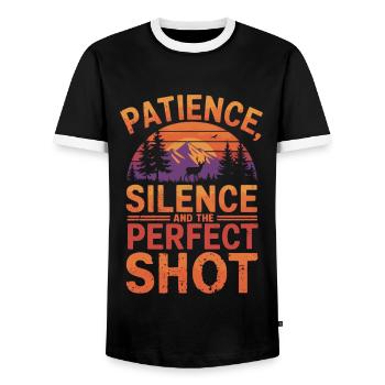 Photographie de nature Photographie animalière Photographie - T-shirt contrasté Homme - noir/blanc - Devant - AI Model Female 172 light (172cm) & AI Model Male 178 light (178cm)
