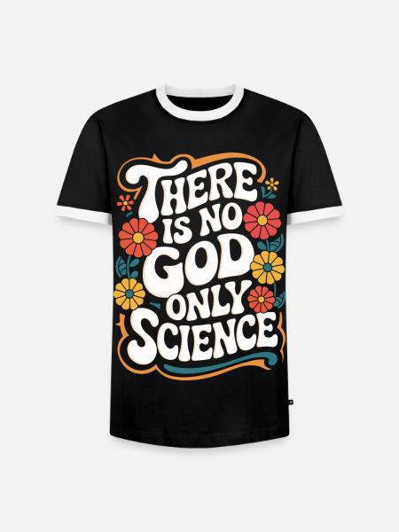 Ateisme, Ateist, Anti-religion, Agnostiker - Herre kontrast-T-shirt - sort/hvid