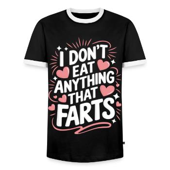Végétarien Végétalien Végétarien Végétarien - T-shirt contrasté Homme - noir/blanc - Devant - AI Model Female 172 light (172cm) & AI Model Male 178 light (178cm)