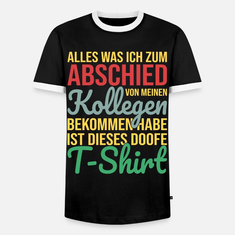 Kollegen Abschied - Männer Kontrast-T-Shirt - Schwarz/Weiß