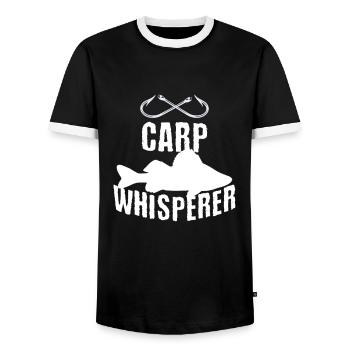 Drôle de pêche à la carpe Cadeau de poisson d'eau - T-shirt contrasté Homme - noir/blanc - Devant - AI Model Female 172 light (172cm) & AI Model Male 178 light (178cm)