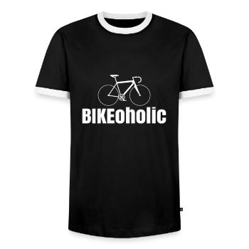 Fahrrad Lustig Fahrradfahren Rad Rennrad Geschenk - Männer Kontrast-T-Shirt - Schwarz/Weiß - Vorne - AI Model Female 172 light (172cm) & AI Model Male 178 light (178cm)