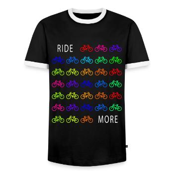 Fahrrad Fahrradfahren Rad Rennradfahrer Geschenk - Männer Kontrast-T-Shirt - Schwarz/Weiß - Vorne - AI Model Female 172 light (172cm) & AI Model Male 178 light (178cm)