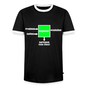 Ingenieur Ingenieurin Bauwesen Geschenk - Männer Kontrast-T-Shirt - Schwarz/Weiß - Vorne - AI Model Female 172 light (172cm) & AI Model Male 178 light (178cm)