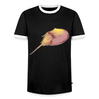 Cadeau d'illustration sur le crabe en fer à cheval - T-shirt contrasté Homme - noir/blanc - Devant - AI Model Female 172 light (172cm) & AI Model Male 178 light (178cm)