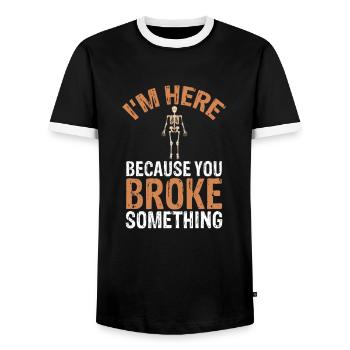Chirurgien orthopédiste Médecin Orthopod Cadeau - T-shirt contrasté Homme - noir/blanc - Devant - AI Model Female 172 light (172cm) & AI Model Male 178 light (178cm)