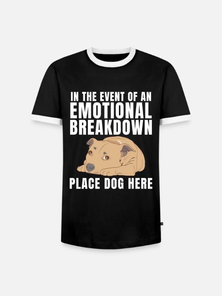 Staffordshire Bull Terrier Gift - Men's Ringer Shirt - black/white
