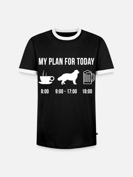 Huisdier Newfoundland Hond Hond Leuke Puppy - Mannen contrastshirt - zwart/wit