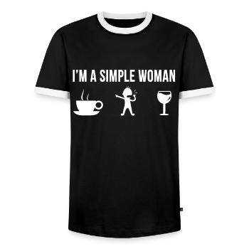 Funny Trainer Trainer Job Career Simple Woman - Men's Ringer Shirt - black/white - Front - AI Model Female 172 light (172cm) & AI Model Male 178 light (178cm)