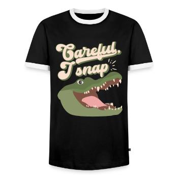 Alligator - Carful I Snap - T-shirt contrasté Homme - noir/blanc - Devant - AI Model Female 172 light (172cm) & AI Model Male 178 light (178cm)