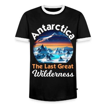 Antarktis Die Letzte Große Wildnis Outdoor - Männer Kontrast-T-Shirt - Schwarz/Weiß - Vorne - AI Model Female 172 light (172cm) & AI Model Male 178 light (178cm)