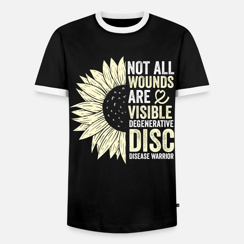 Bandscheibendegeneration Diskose - Männer Kontrast-T-Shirt - Schwarz/Weiß