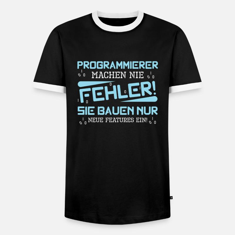Programmierer Informatiker Informatik Binärcode - Männer Kontrast-T-Shirt - Schwarz/Weiß