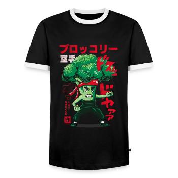 Japon Broco lee funny - T-shirt contrasté Homme - noir/blanc - Devant - AI Model Female 172 light (172cm) & AI Model Male 178 light (178cm)