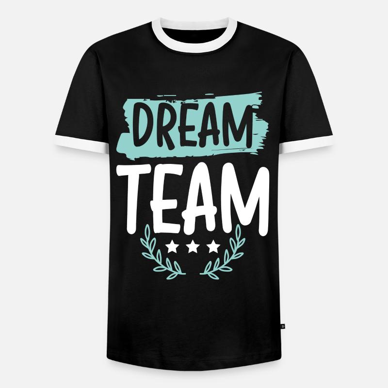 Dream Team - Men's Ringer Shirt - black/white