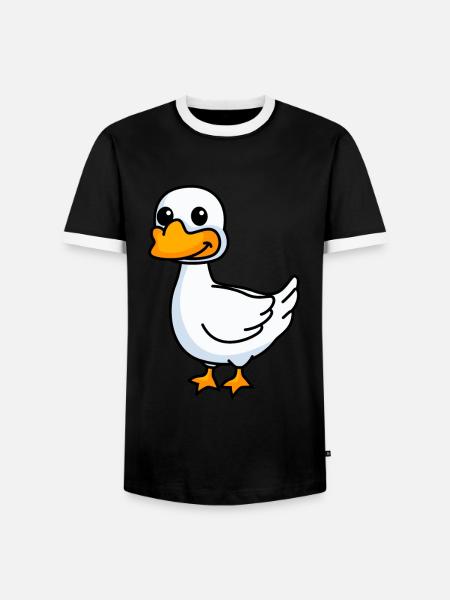 Goose Comic Animal - Men's Ringer Shirt - black/white