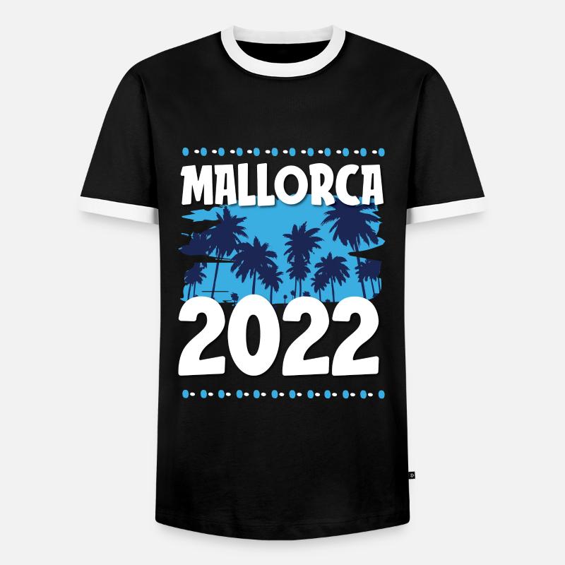 Mallorca 2022 - Männer Kontrast-T-Shirt - Schwarz/Weiß