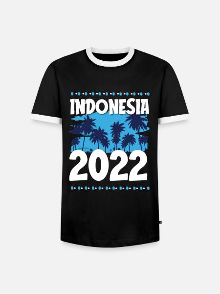 Indonesia 2022 - Men's Ringer Shirt - black/white