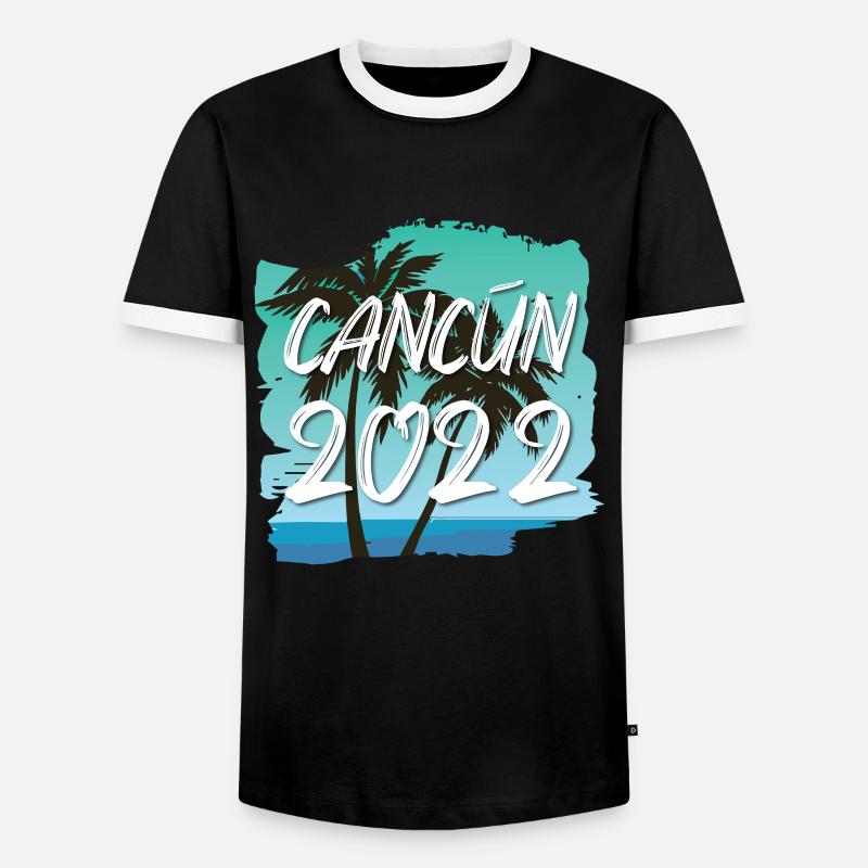 Cancun 2022 - Männer Kontrast-T-Shirt - Schwarz/Weiß