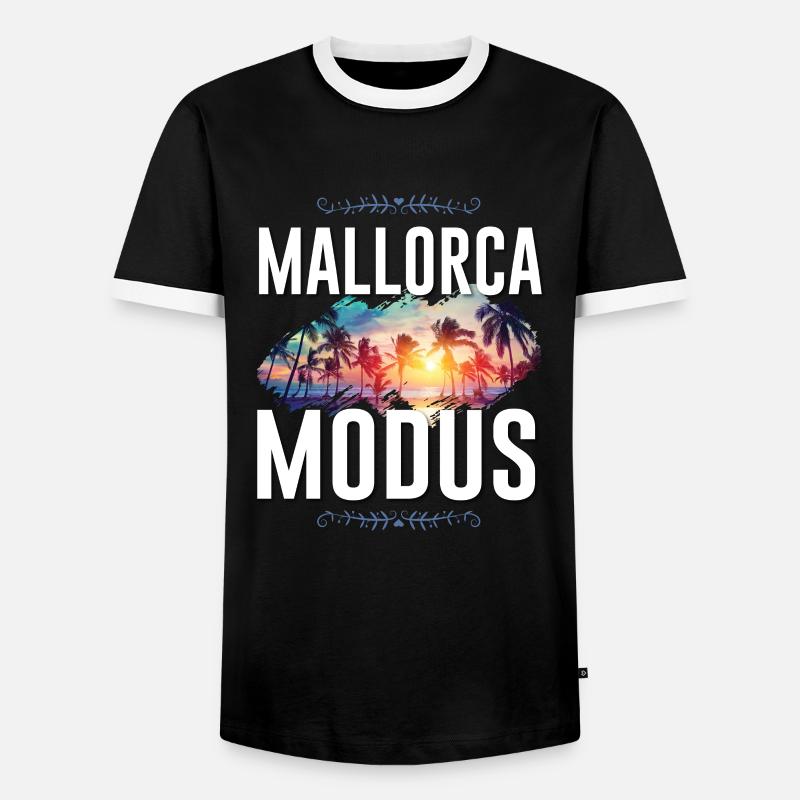 Mallorca Modus - Männer Kontrast-T-Shirt - Schwarz/Weiß