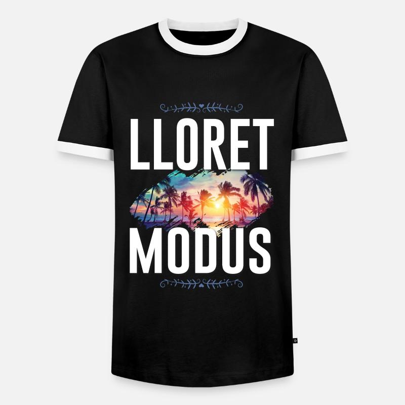 Lloret de Mar mode - Men's Ringer Shirt - black/white